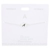 Silver plated name bracelet with the letter "A"
