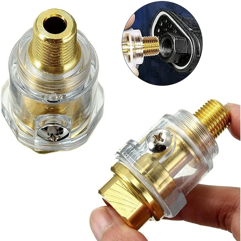 Inline Pipe Oil-1/4" BSP Mini Inline Lubricator for Air Tool