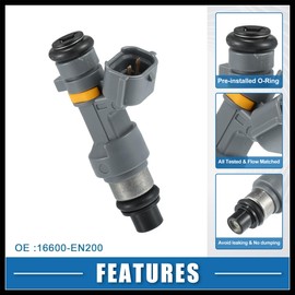 Hihaha Fuel Injector No.16600EN200 for Nissan Qashqai 2.0 07-13 for Nissan X-Trail (T31) 2.0 07-13 (Pack of 4) Durable Material