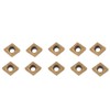 10pcs Tin-Coated CNC Carbide Insert Cutter Indexable Lathe Milling Inserts