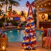 Vicenpal 16 Pcs Summer Christmas Tree Decorations 5ft Pop up