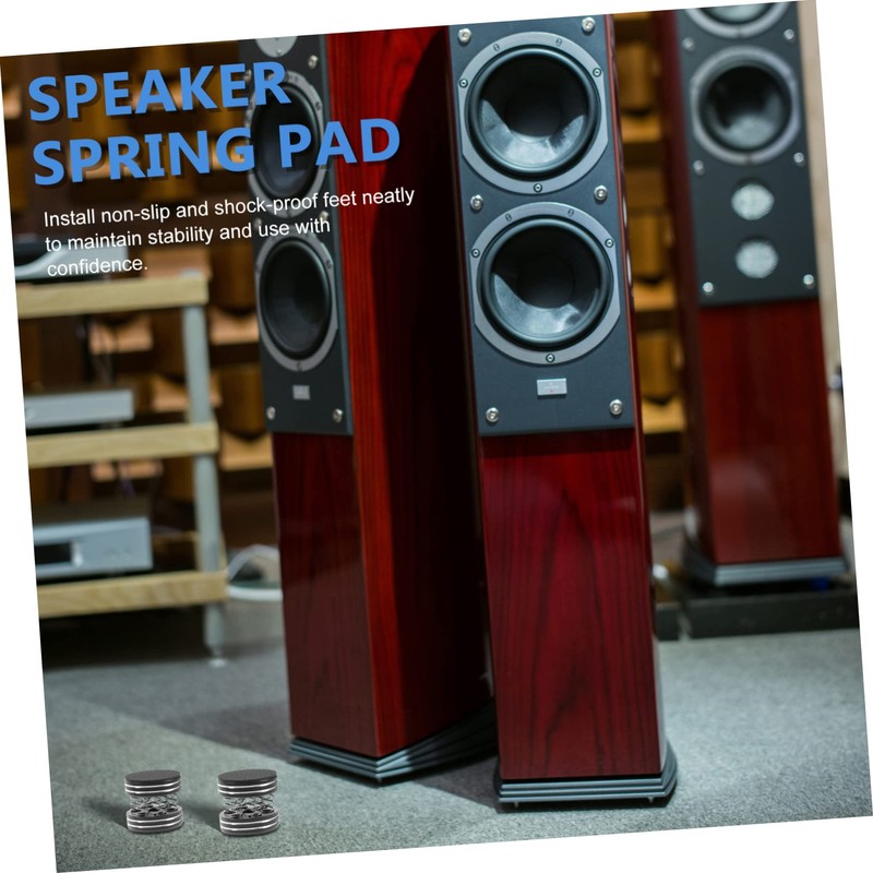 Tofficu 4Pcs Subwoofer Isolation Pad Set Speaker Vibration Dampening Feet