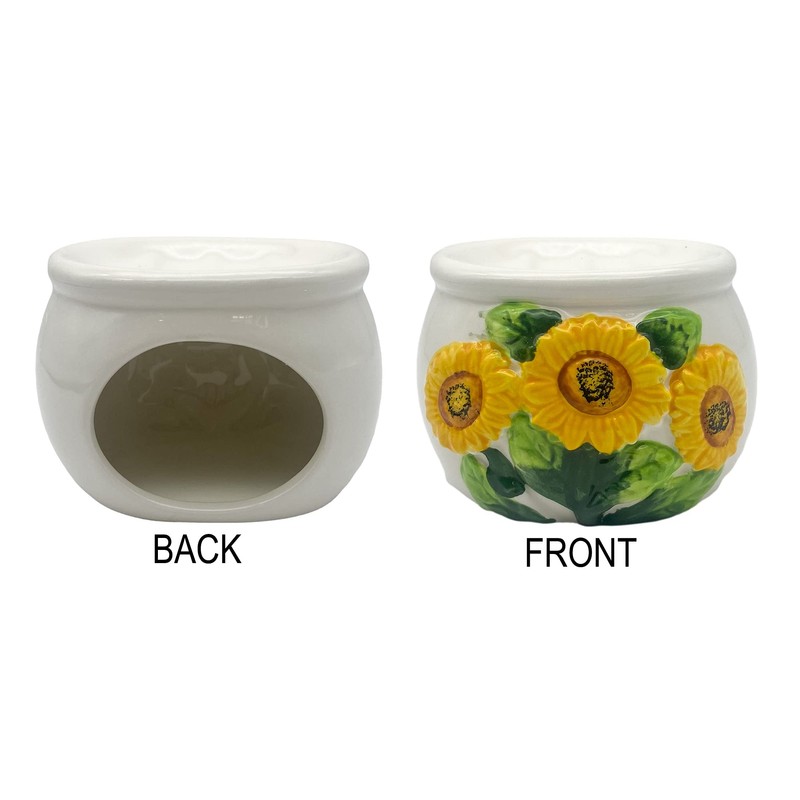 ACK Sponge/Soap Holder (Sunflower), Ceramic Hand Painted Sponge Holder for