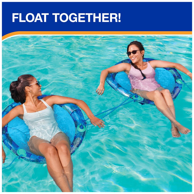 Swimways Elite Spring Float Papasan Pool Lounger, Inflatable Pool Floats