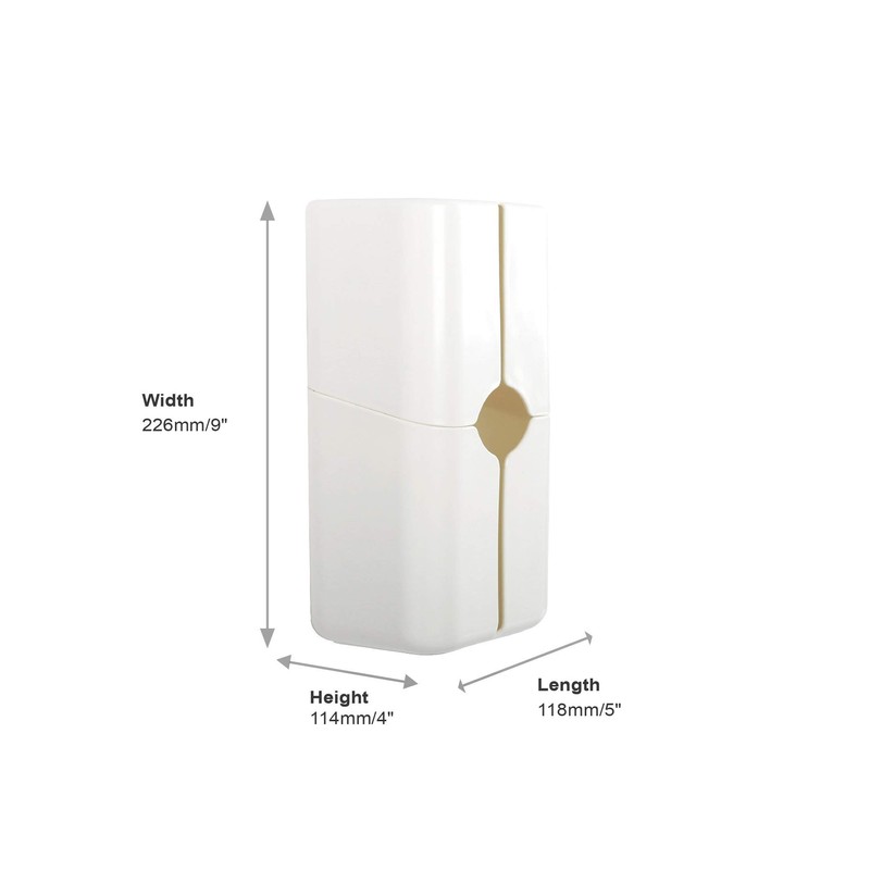 FECA ティッシュケース ティッシュ ホルダー ティッシュカバー 吸盤式 レギュラーサイズ H22.7cm×W11.5cm×D11.5cm