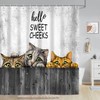iTapnoom Funny Cute Cat Shower Curtain, Hello Sweet Cheeks Animal