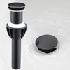 TIORIY Vessel Sink Drain Without Overflow, Plastic Bathroom Pop up