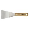 KS Tools 907.2265 STAINLESS STEEL scraper, 75mm, wooden handle