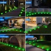Peasur Mini Solar Ground Lights Outdoor, 2 Pack Flat Solar