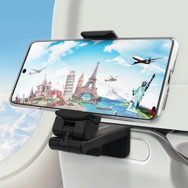Airplane Phone Holder,Portable Universal Travel Phone Holder with Multi-360 Degree