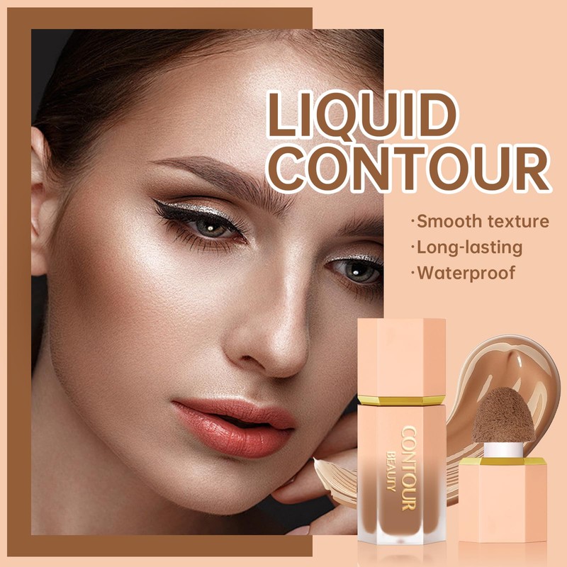 Noerrors Liquid Contour Stick, Soft Cream Bronzer Contour Wand, Cool