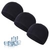 RUIOMII 3 Packs Black Skull Cap, Quick Drying Breathable Sweat