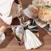 Beebeecraft 2 Pieces Bow Tassel Keyring, PU leather
