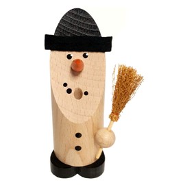 Hess Holzspielzeug 40016 Wooden Smoker Figurine with Broom Approx. 13 cm Decoration for Advent and Christmas Season from the Ore Mountains