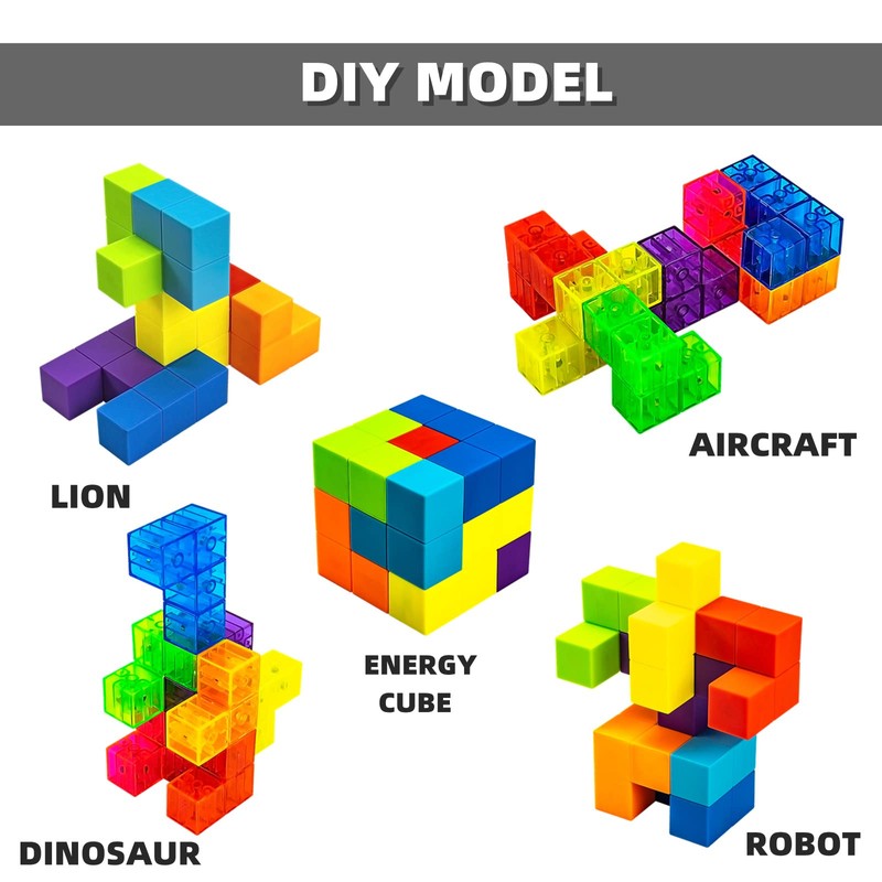 OUXIA Magnetic Building Blocks Magic Magnetic 3D Puzzle Cubes, Set