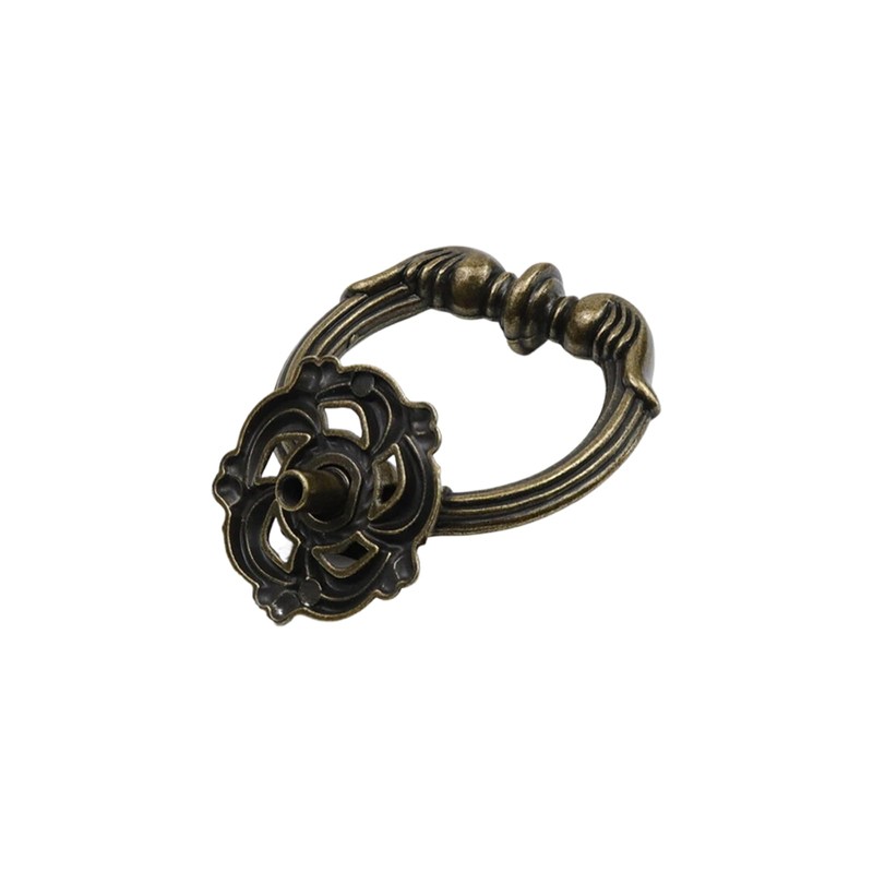 WDONAY 6-Pack Antique Brass Ring Pulls 2.17" in Diameter Oval