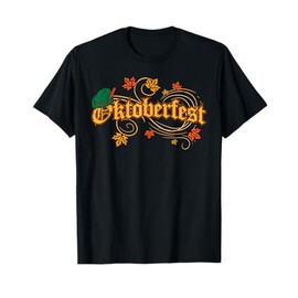 Oktoberfest Fall Autumn Leaves German Costume Women Men Kids T-Shirt