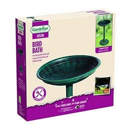 Gardman RA01273 Verdigris Effect Bird Bath, Green