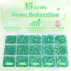 12000Pcs Black Rhinestones for Bedazzling Kit, Mix Sizes Jelly Bedazzling
