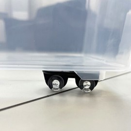 Attached mini wheel rail set of 4 black 4 white black 5ea