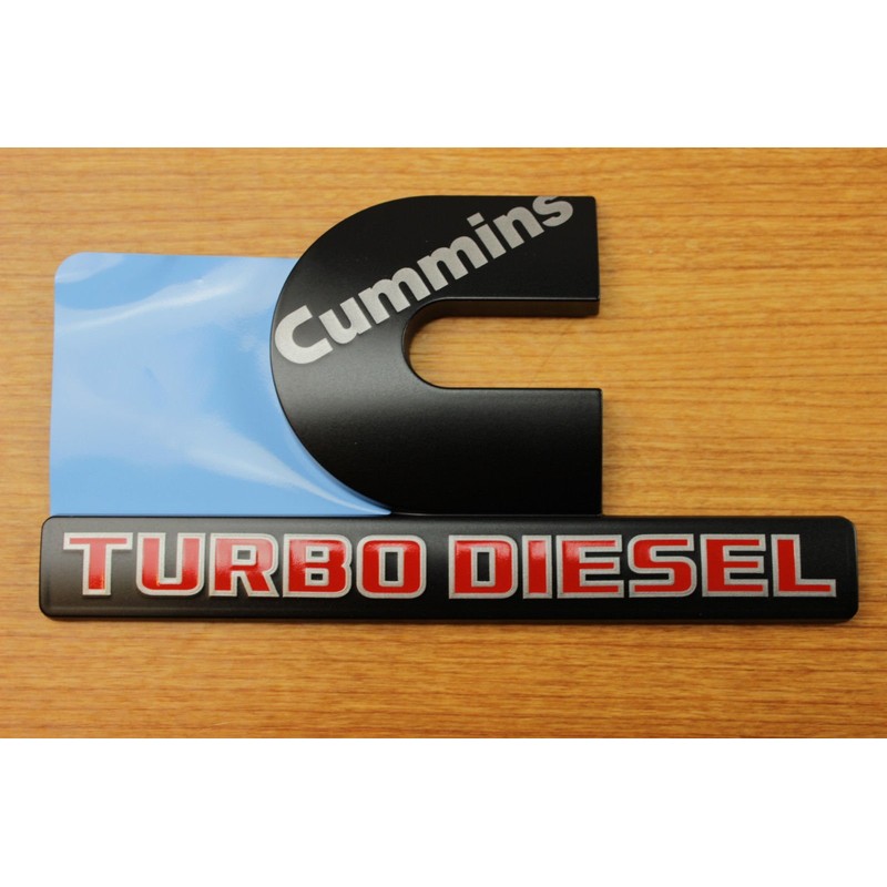 Dodge Ram 2500 3500 BLACK Cummins Turbo Diesel Decal Nameplate