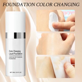 Primer Makeup, Make Up Foundation, Colour-Changing Foundation, Colour Changing Foundation for Mature Skin, Long-Lasting Moisturising, Hides Wrinkles and Lines