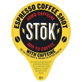 100 SToK Caffeinated Unsweetened Black Coffee Shots.