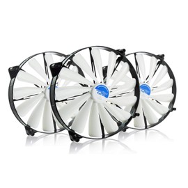 AABCOOLING Super Silent Fan 20 - Quiet and Eficient 200 mm Large Case Fan with 4 Anti-Vibration Pads - Housing Fan, Cooling Fan, Fan 12 V, 14.9 dB, 193 m3/h - Value Pack of 3