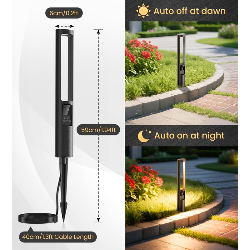 MEIKEE 5W Low Voltage Pathway Lights, 2700K 250LM LED Landscape