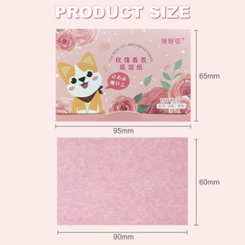 Pack of 450 Face Blotting Paper, Oil Control Paper, Blotting Paper for Oily Skin Care, Natural Blotting Paper Face, for Men and Women, Oily Skin, Pink