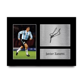 HWC Trading A4 Javier Zanetti Argentina Gifts Printed Signed Autograph Picture for Football Fans and Supporters