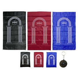 Anlising 3PCS Portable Muslim Prayer Mat, Muslim Travel Prayer Mat with Compass,Pocket Prayer Mat,Islamic Prayer Mat,Portable Foldable Prayer Rug,Muslim Prayer Mat,Pocket Prayer Rug(Red,Blue,Black)