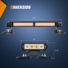 Nilight 14.5" Amber COB LED Strobe Rooftop Flashing Light Bar