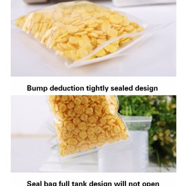 Meridy Resealable Clear Plastic Bags, Sealed Storage Bags, Press Seal Bags Suitable for Household Use, Storage Bags for Clothing, transparent, 25x35cm