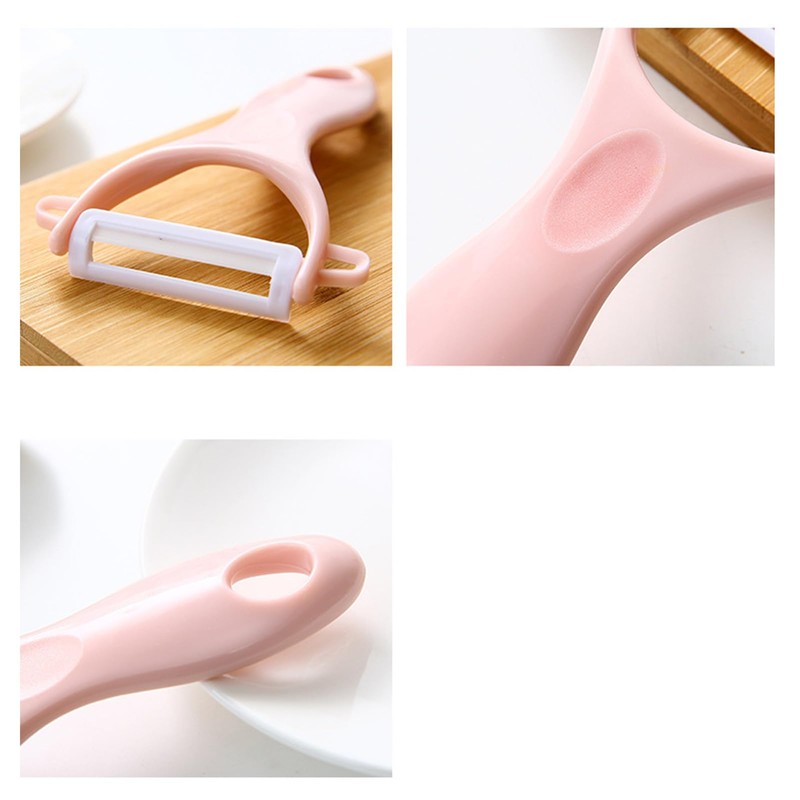 Kitchen Fruit Peeler, Ceramic Vegetable Peeler with Comfortable Grip for
