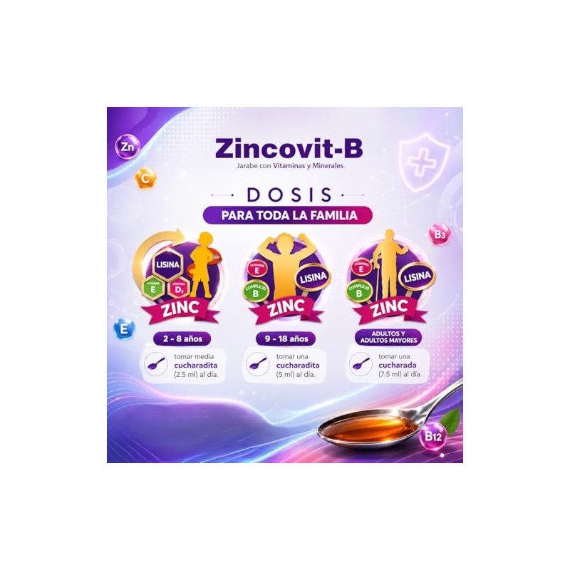 Apex Zincovit-B Jarabe Multivitamínico