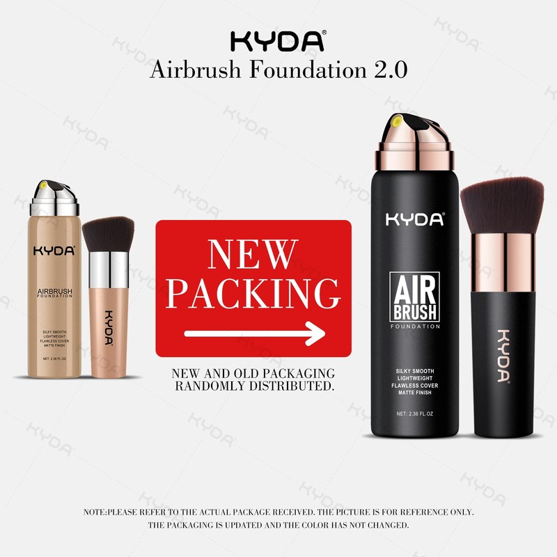 KYDA AirBrush Foundation Spray, Silky Foundation Mist Makeup, Flawless Coverage