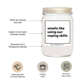 You Nique Designs Social Worker Candle 8oz, Social Worker Gifts, School Counselors, Mental Health Therapist Gifts - School Social Worker Appreciation Candle for Men, Women (Mahogany Teakwood)