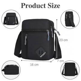 Businey Mens Shoulder Bag, Waterproof Crossbody Bags, Lightweight Chest Sling Bags with Adjustable Strap, Side Bag for Man & Women Outdoor Daily Use