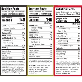 Mary's Gone Crackers Legacy Variety Pack, Original, Black Pepper, Herb Organic Brown Rice, Flax & Sesame Seeds, Gluten Free, 6.5 Oz, Pack Of 6