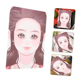 OHPHCALL 3sheets Reusable Face Makeup Practice Board Washable Face Painting Template for Makeup Artists Easy to Clean Smooth Surface for Skill Development and Design Practice