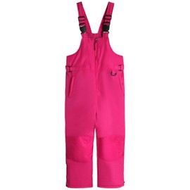 Cherokee Kids Snow Bib - Waterproof Insulated Winter Bib Overalls for Girls and Boys with Adjustable Waistband (Sizes: 2T-18), Size 5-6, Berry