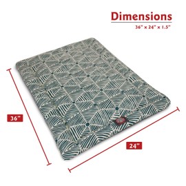 36" Charlie Emerald Green Crate Dog Bed Mat By Majestic Pet Products