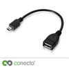 conecto OTG Adapter, Mini USB Male to USB-A Female, 15
