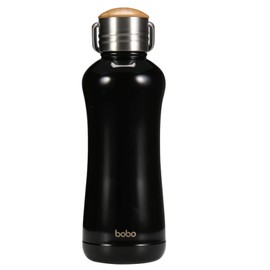 YOHKOH Mini botella de agua aislada con tapa de bambú, botella de agua pequeña aislada al aspiradora de 12 onzas para mujeres y niños, 12 horas caliente y 24 horas de acero inoxidable frío, a prueba