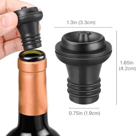 Wine Vacuum Stopper, Set of 12, Rubber Wine Plugs, Used for Wine Protector Vacuum Pump Holder, Bottled Rubber Soft Plug, Holds Best Wine Flavor Wine Air Vacuum Plug to Keep Wine Freshness