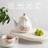 Sweejar Royal Teapot, Ceramic Tea Pot with Removable Stainless Steel