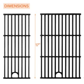 17 inch 463630021 G426-0004-W1 Grates for Charbroil Grill Grates 463660021 463660421 G426-0005-W1 Charbroil Performance 2 Burner Grill Replacement Parts Accessories Cast Iron Cooking Grates 2 Pcs