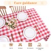 Kesfey Red Gingham Tablecloths Polyester 140x140cm,Square Checkered Tablecloth Spillproof and