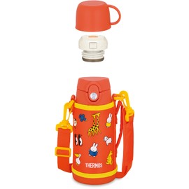 Thermos FJO-601WFB OR Vacuum Insulated 2-Way Bottle, 0.6L/0.64L Miffy Orange